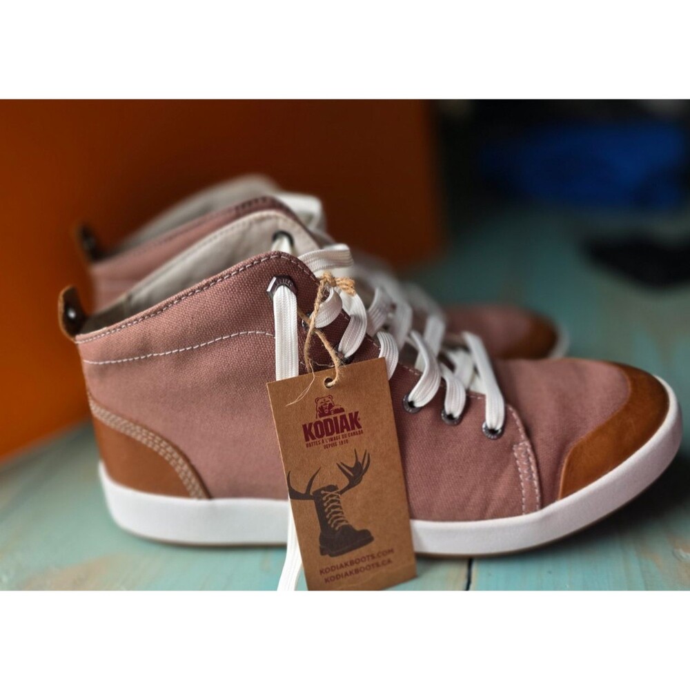 Kodiak Georgian Mid Cut Sneakers Women’s 9.5 Canvas Leather Lace Up Casual Shoes